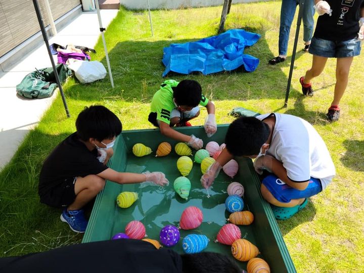 ヨーヨー釣りの様子
