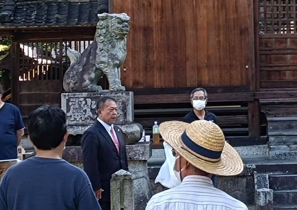 谷田町神明社の清掃活動