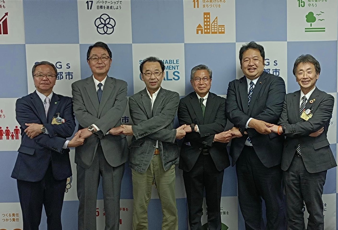 町内会三役さんと知立市長と副市長