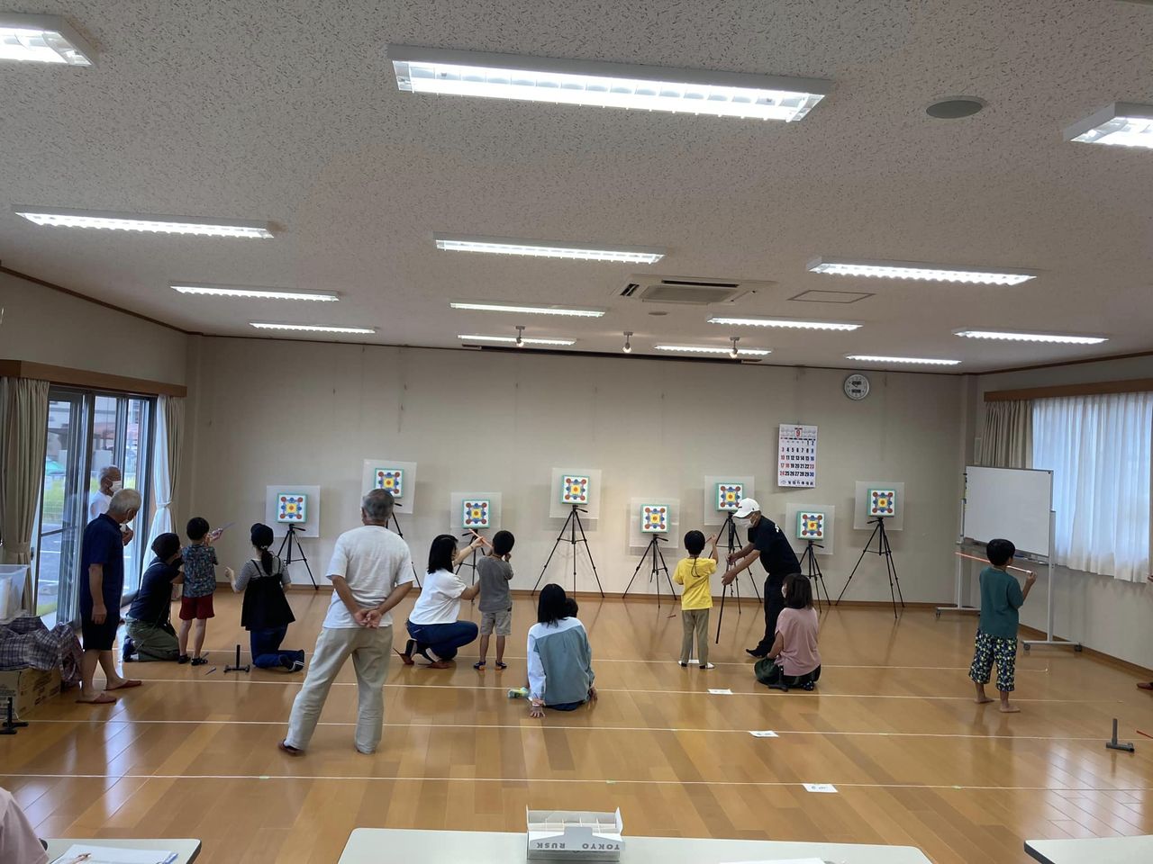 谷田町つくし子供の会さんのスポーツ吹き矢イベント